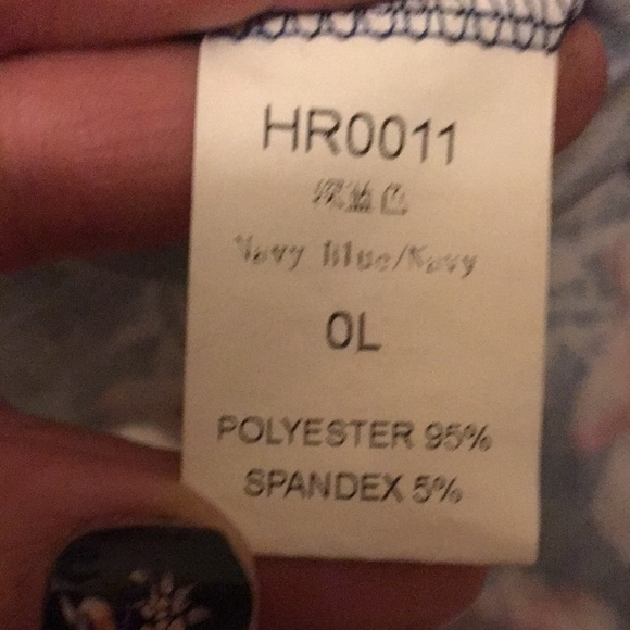 Beautiful Navy Maxie dress with large roses. - Picture 4 of 8